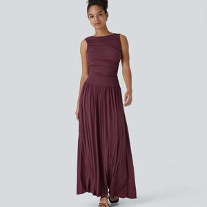 HALARA Women's Maxi Dress in Burgundy
